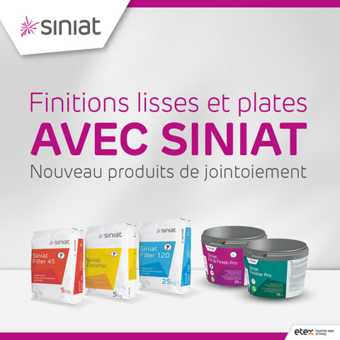 3 Raisons d'utiliser les nouveaux enduits Siniat